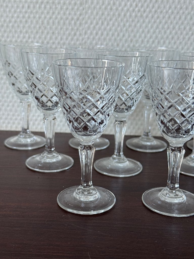 Luminarc Ruit Geslepen Glazen Borrelglaasjes, Glas, Glas of Glazen, Ophalen of Verzenden, Overige stijlen, Glas