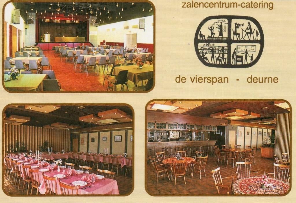 Ansichtkaart Deurne, Zalencentrum De Vierspan, Ophalen of Verzenden, 1980 tot heden, Ongelopen, Noord-Brabant