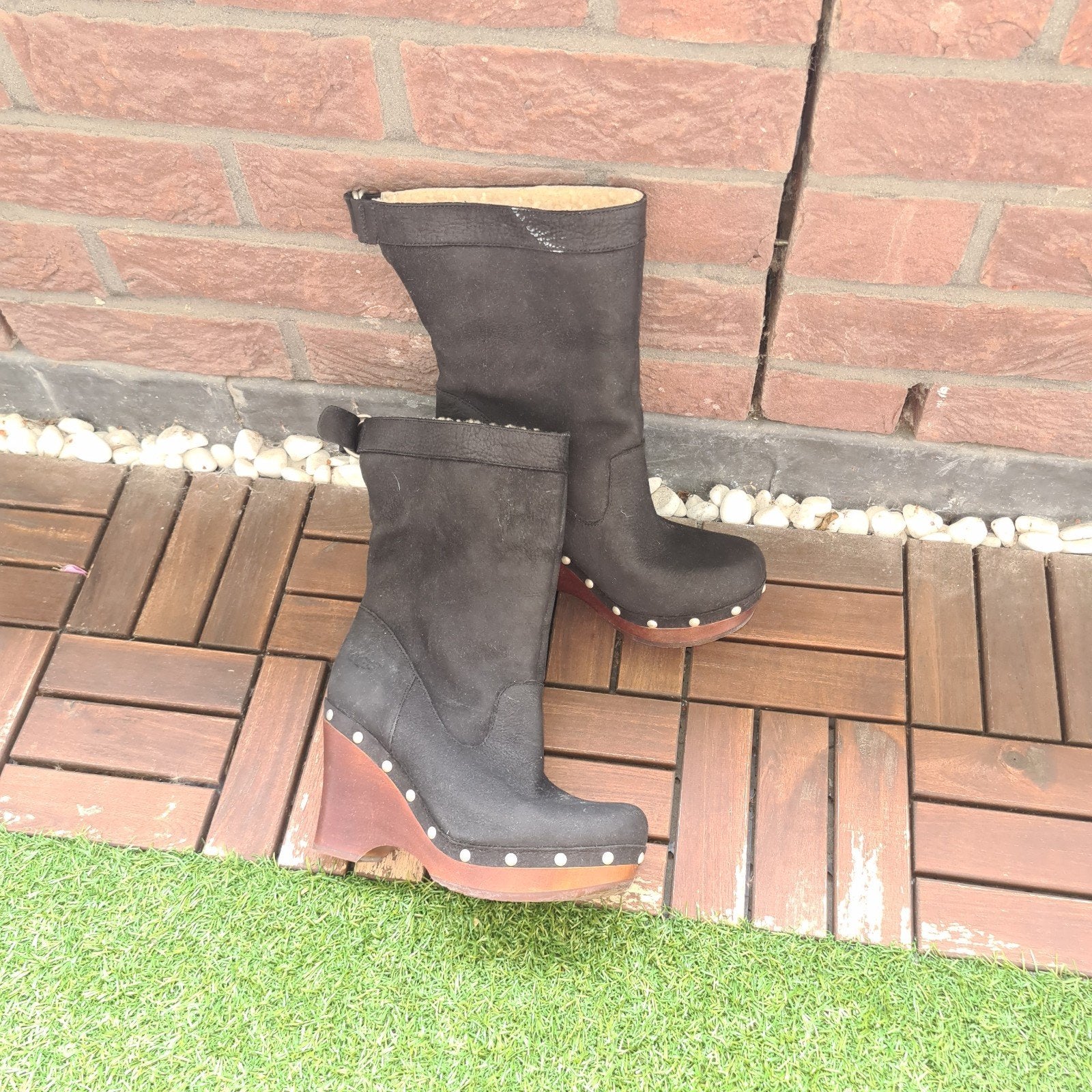 Uggs laarzen., Ophalen, Hoge laarzen, Zwart, Zo goed als nieuw