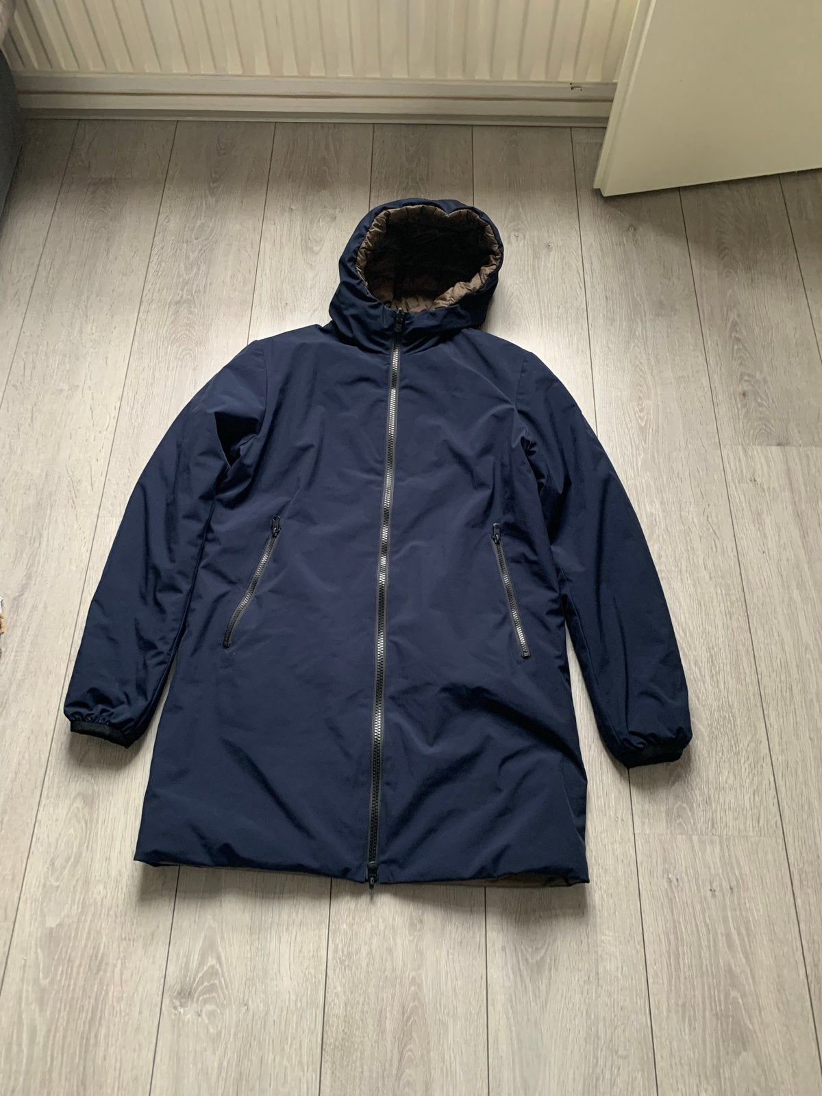 Omkeerbare jas Shibuya Yoshita maat 50, Ophalen of Verzenden, Zo goed als nieuw, Maat 46/48 (XL) of groter, Blauw