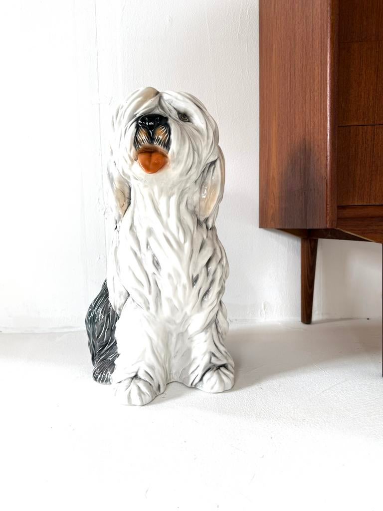 Vintage keramieken Bobtail, Italië ‘60, Ophalen of Verzenden, Zo goed als nieuw, Dier