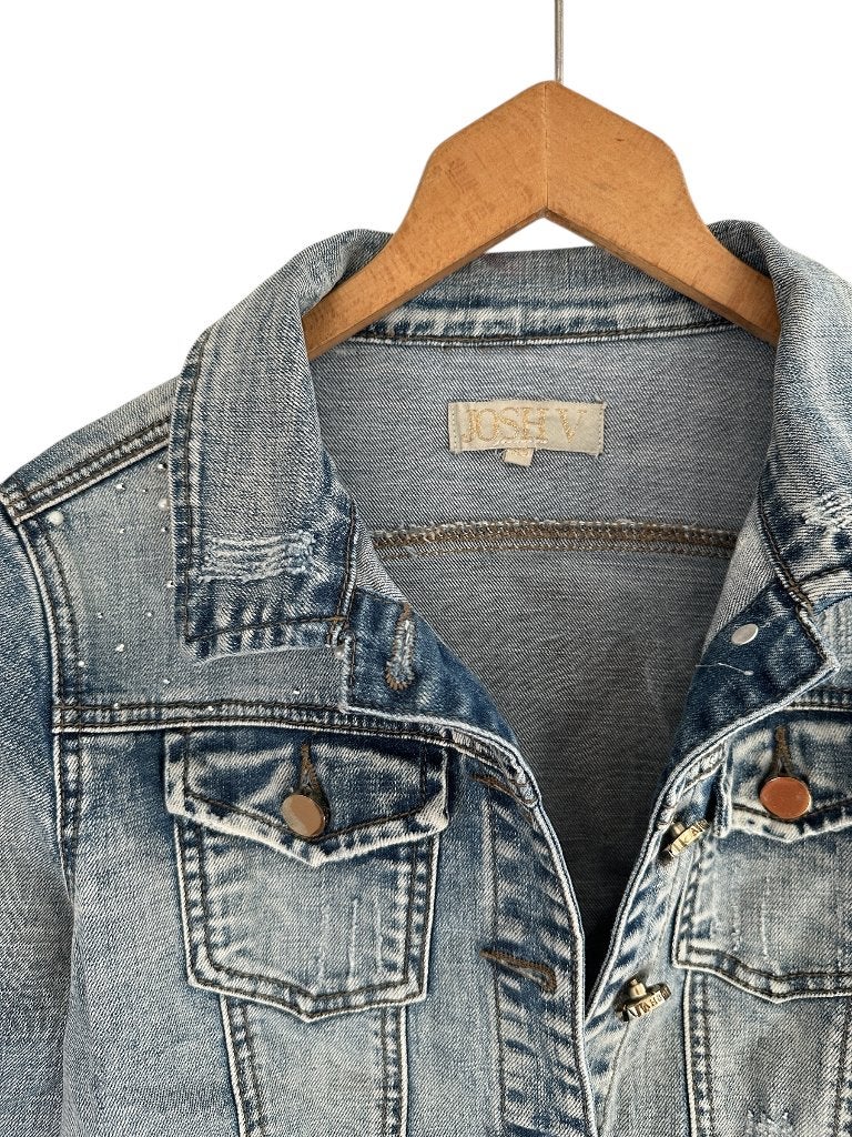 JoshV spijkervest XS, Blauw, Ophalen of Verzenden, Zo goed als nieuw, Maat 34 (XS) of kleiner