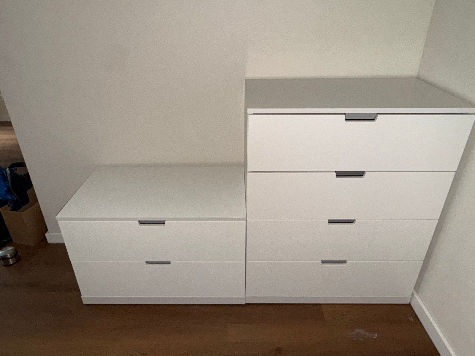 Grote witte ladekast NORDLI ikea, Ophalen, Overige materialen, Gebruikt, 5 laden of meer
