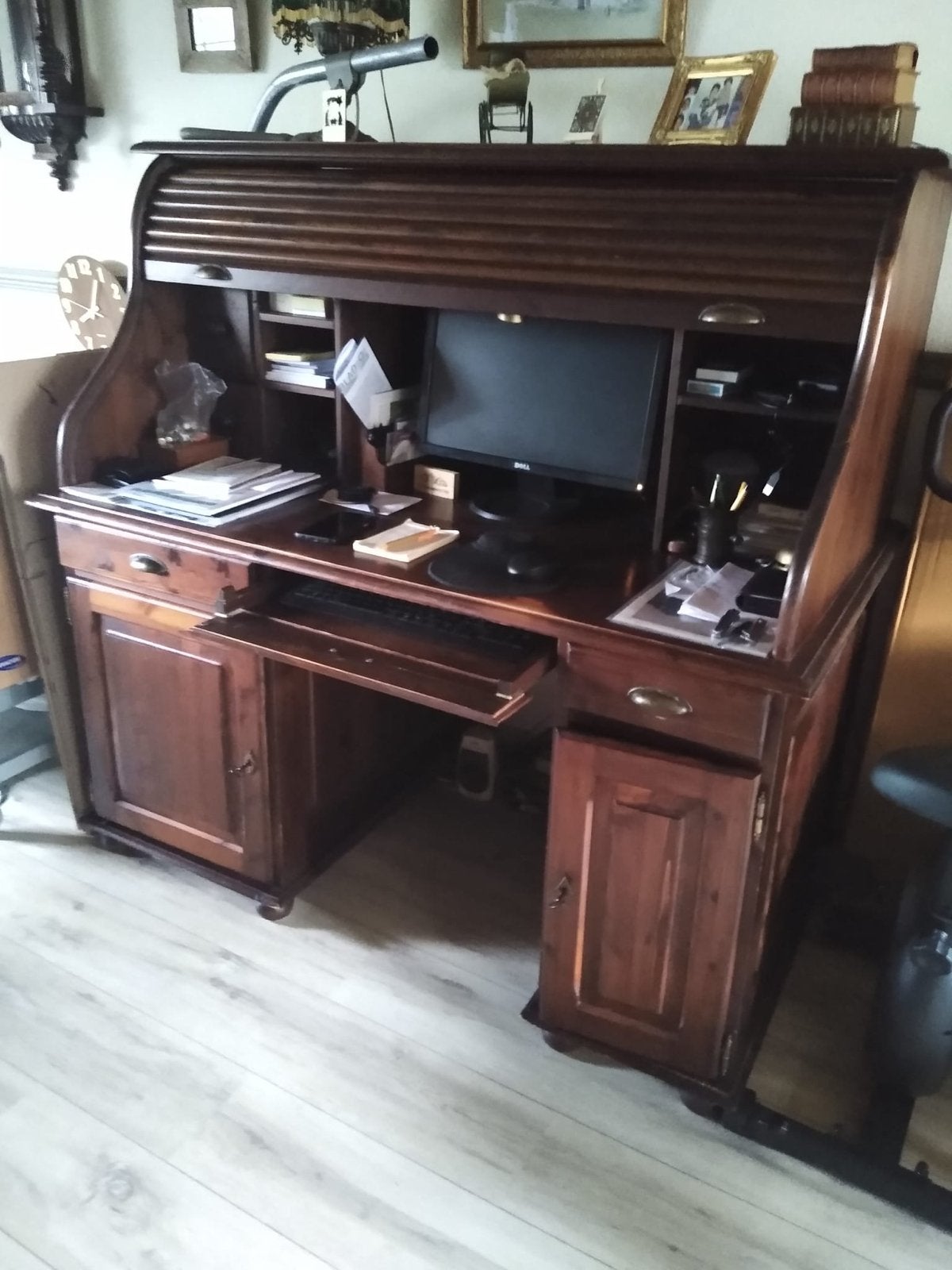 Antiek rolluikbureau van massief hout, Antiek en Kunst, Ophalen