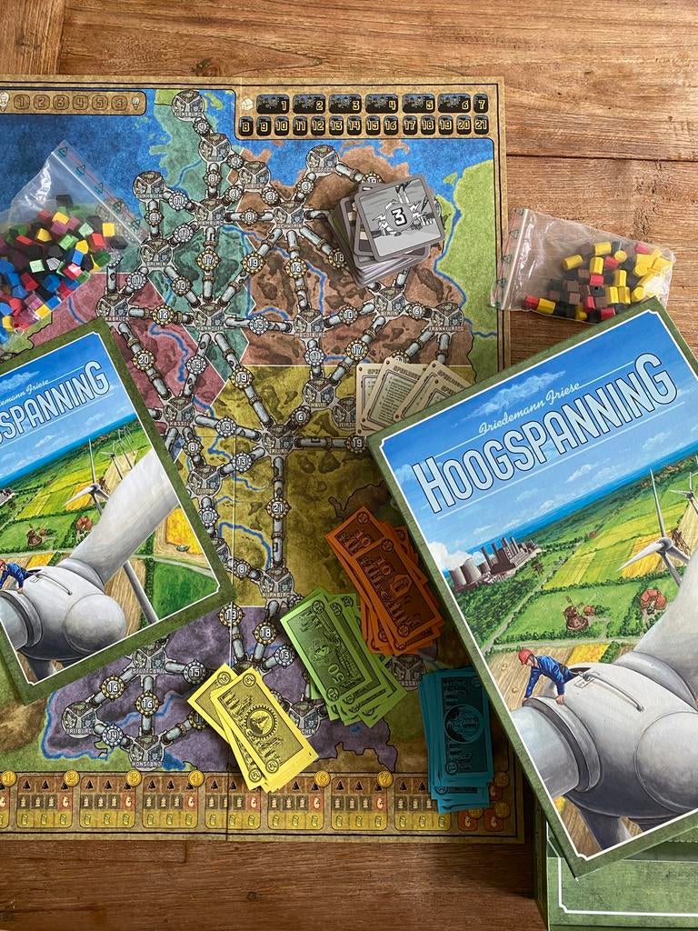 Hoogspanning bordspel - Compleet en in goede staat, Ophalen of Verzenden, Gebruikt