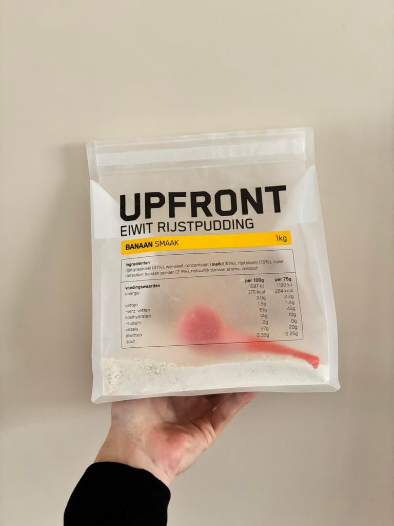 Upfront Eiwit Rijstpudding Banaan 0,3 kg, Ophalen of Verzenden, Zo goed als nieuw, Poeder of Drank
