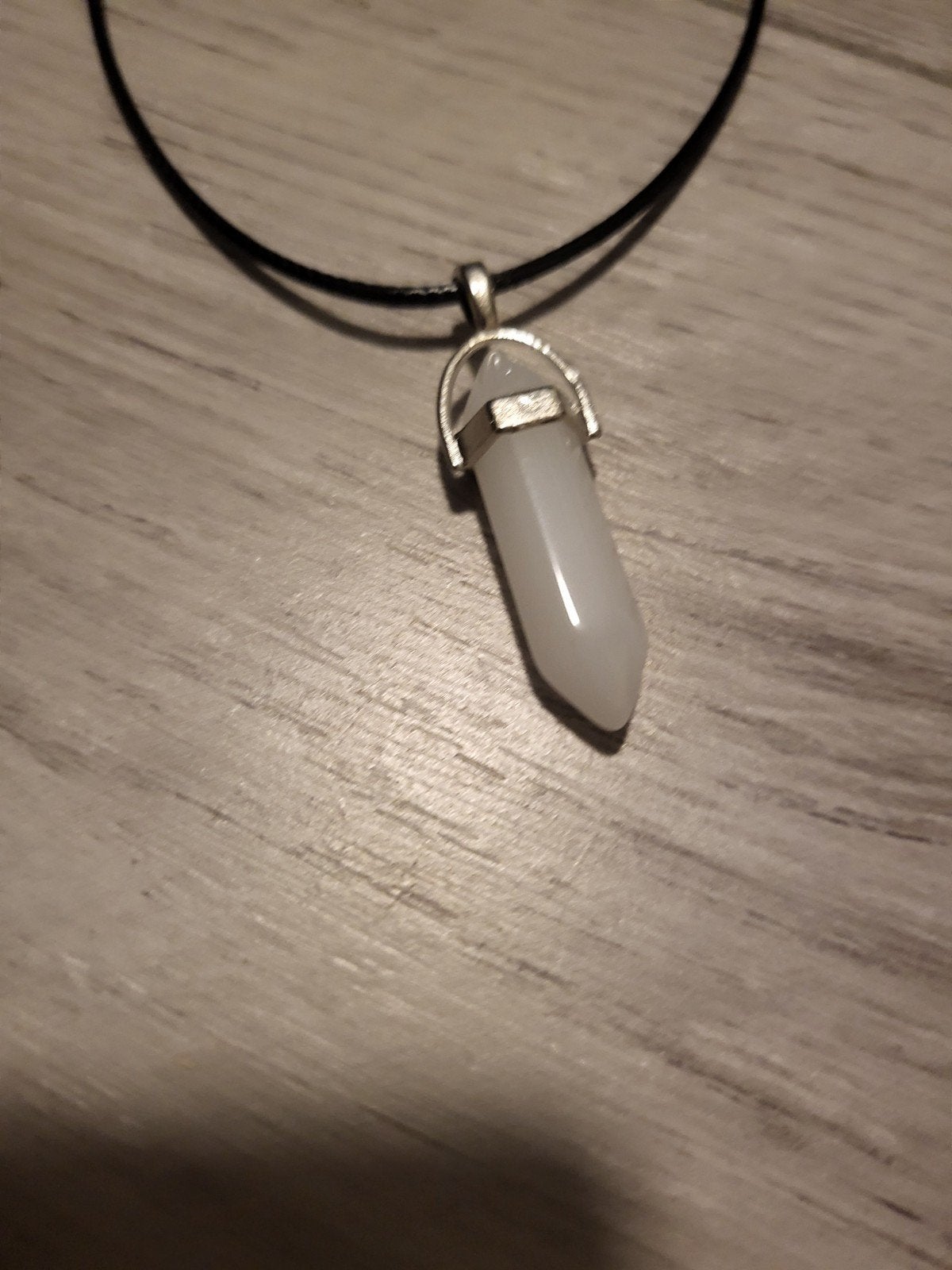 Nieuwe ketting met witte kristallen hanger, Overige materialen, Wit, Nieuw, Ophalen of Verzenden