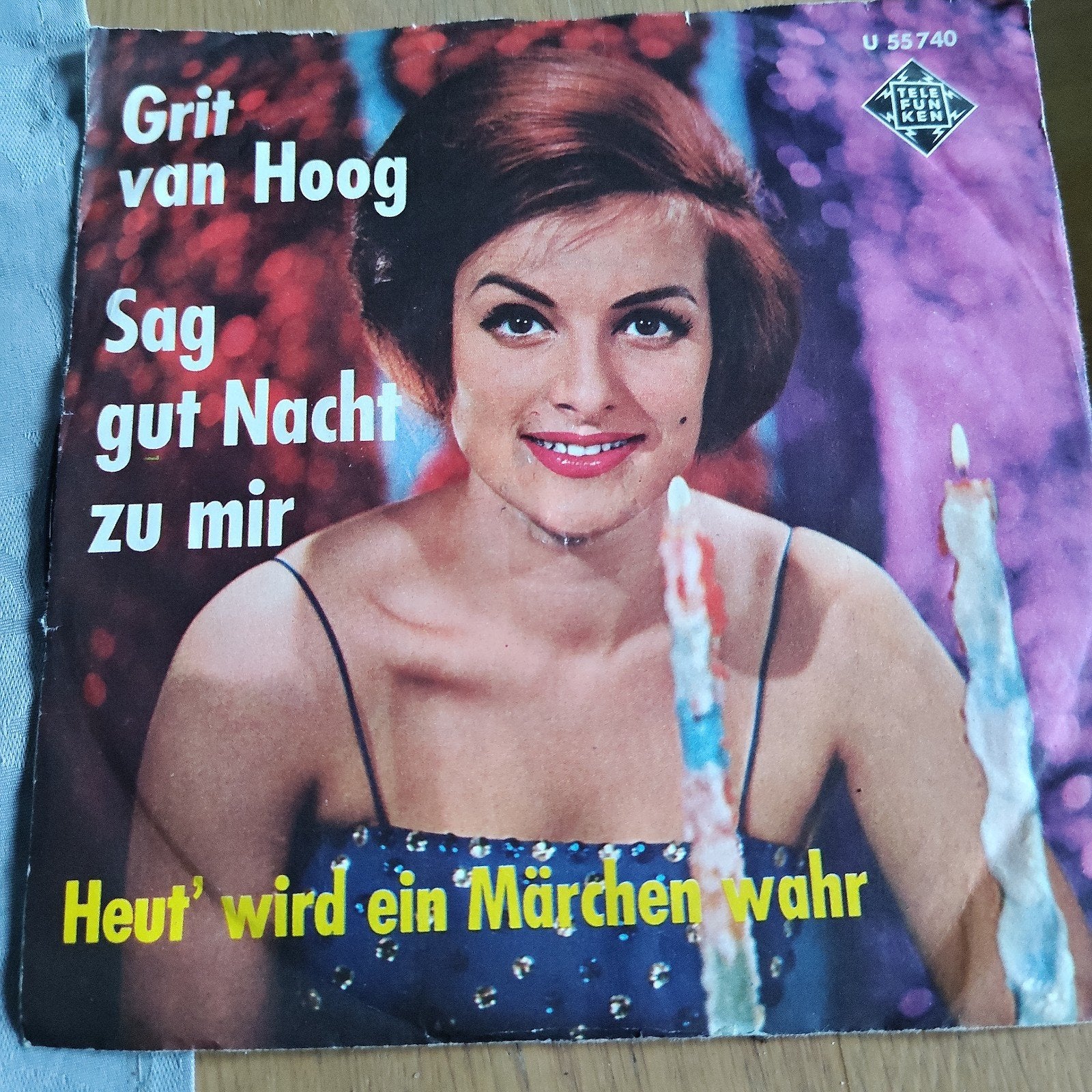 Grit van Hoog - Sag gut Nacht zu mir  Heut' wird ein Märchen, Cd's en Dvd's, Gebruikt, 7 inch, EP, Schlager