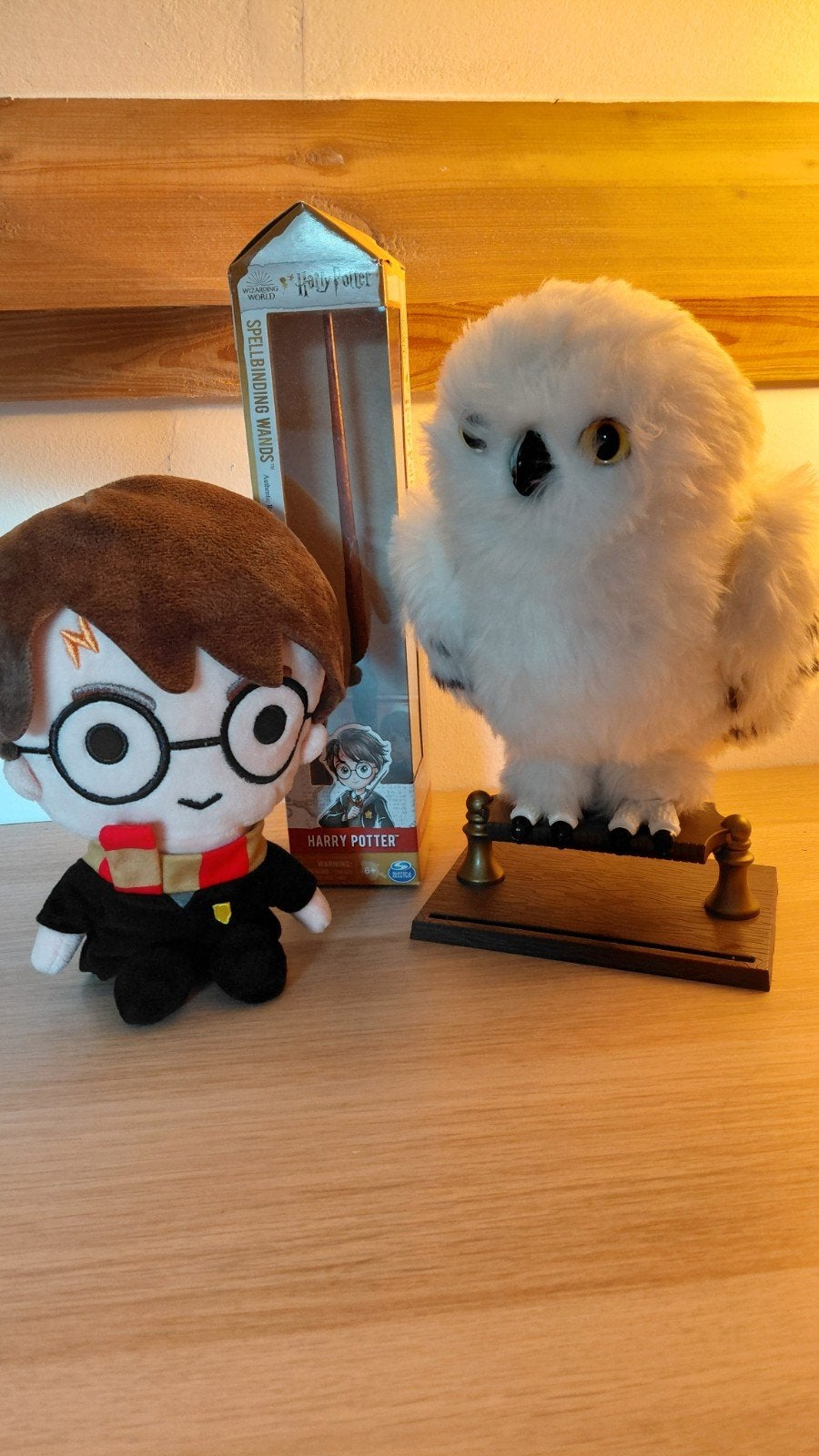 Harry Potter Collectie: Toverstaf, Knuffel & Hedwig Uil, Ophalen of Verzenden, Zo goed als nieuw, Jongen of Meisje