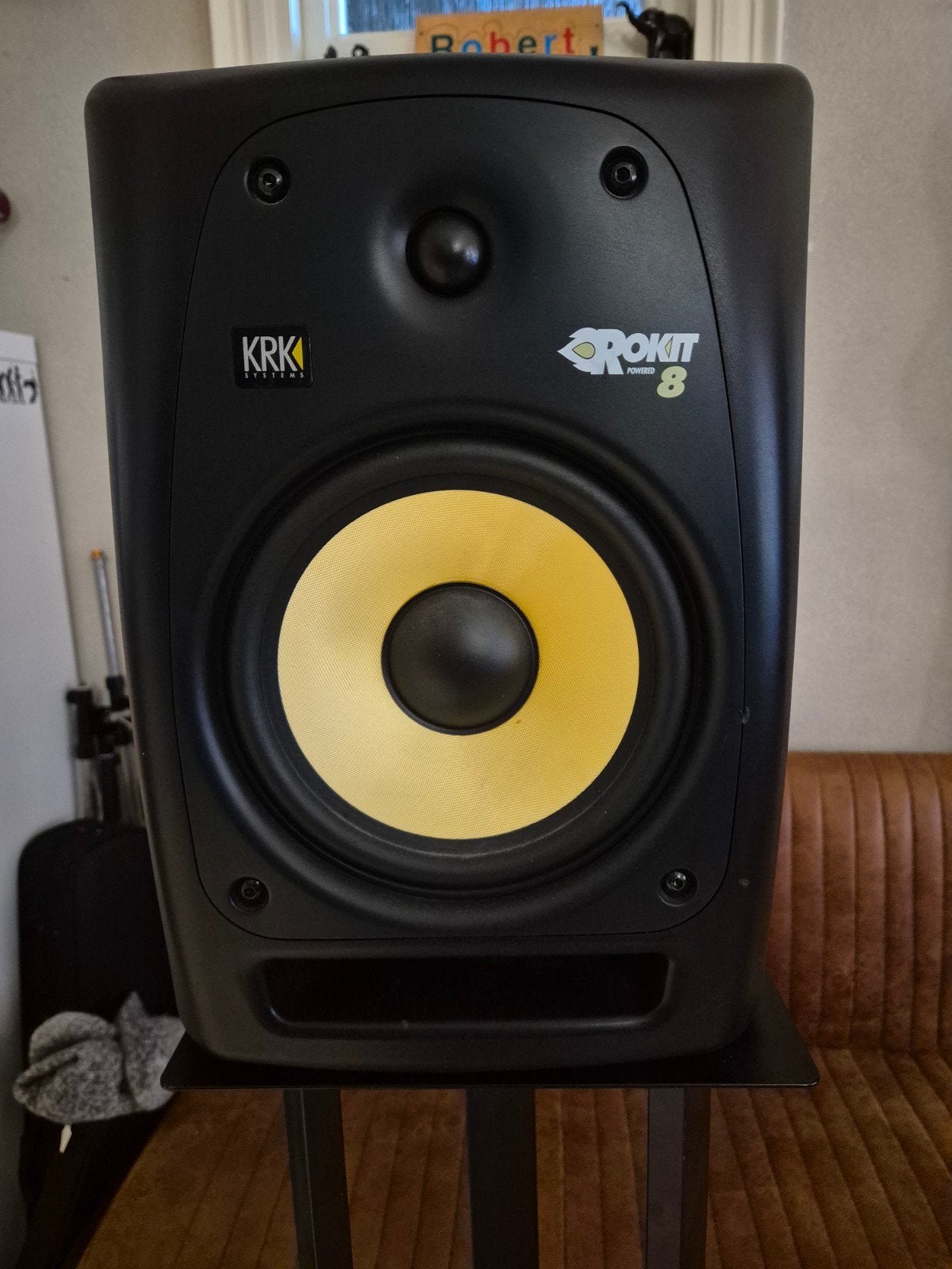 KRK Rokit 8 RPG2 Studio Monitoren (set van 2) met standaard, Ophalen, Zo goed als nieuw, Front, Rear of Stereo speakers, Overige merken