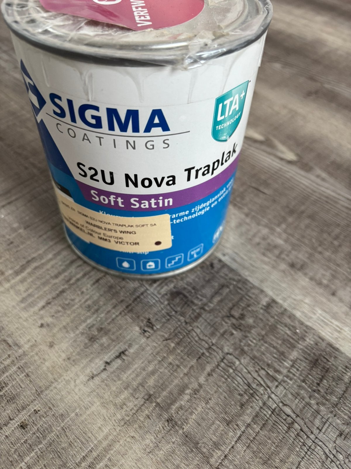 Sigma S2U Nova Traplak, Doe-het-zelf en Verbouw, Verf, Beits en Lak, Ophalen of Verzenden, Zo goed als nieuw, Wit