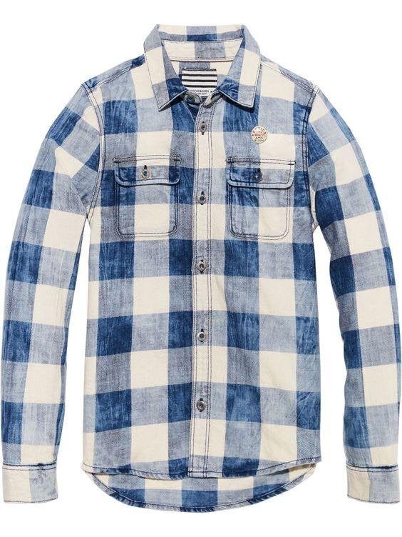 Geweldige SCOTCH & SODA jongens blouse maat 14/164., Kinderen en Baby's, Kinderkleding | Maat 164, Verzenden, Overhemd of Blouse