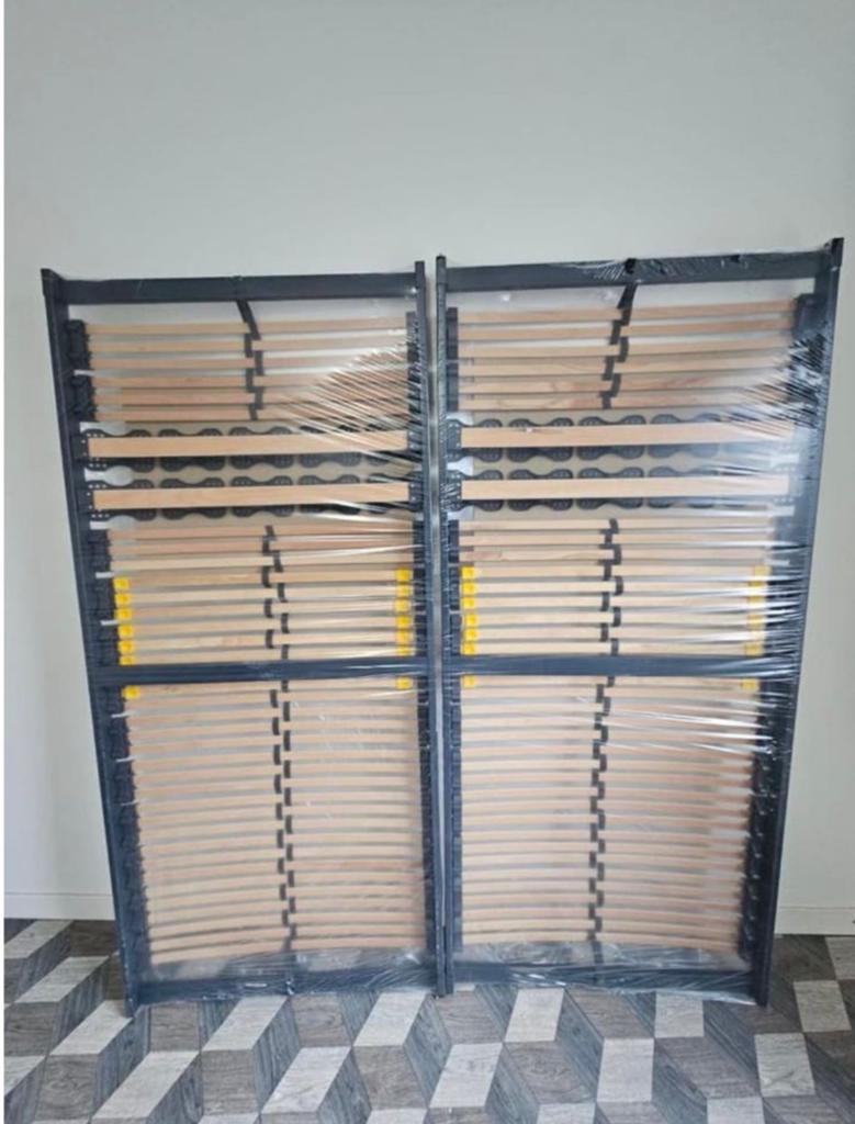 2x 90x200 Bossflex 600 deluxe vlak lattenbodem, Huis en Inrichting, Slaapkamer | Matrassen en Bedbodems, Ophalen, 90 cm, Eenpersoons