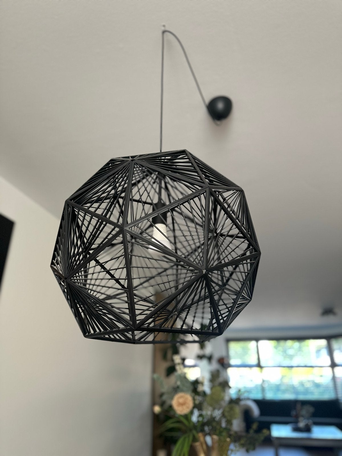 Philips Mohair Zwarte Hanglamp - Modern Design, Ophalen, Zo goed als nieuw, Kunststof