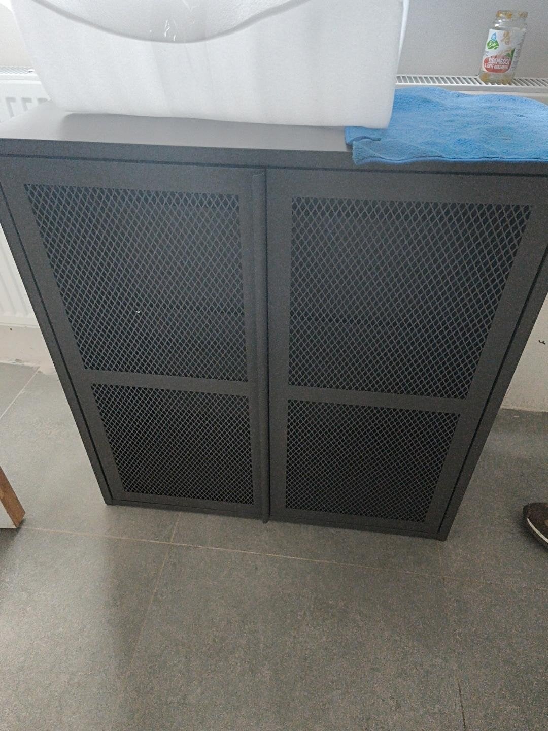 Metalen kast met gaasdeuren - Industrieel design, Ophalen, Gebruikt