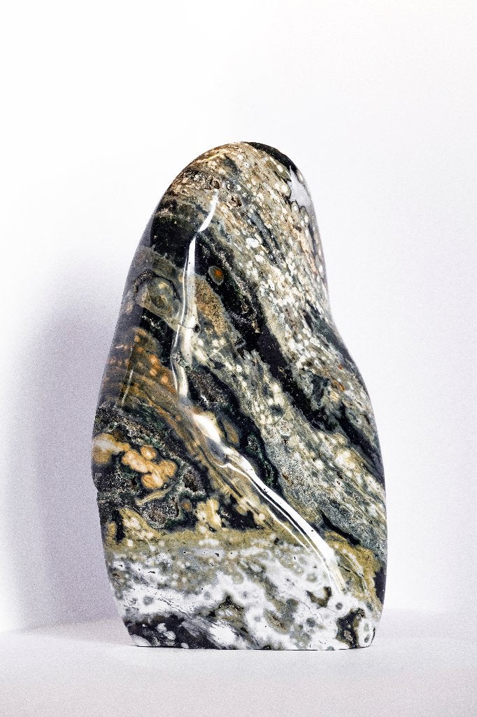 Oceaan Jaspis sculptuur, Ophalen of Verzenden, Mineraal