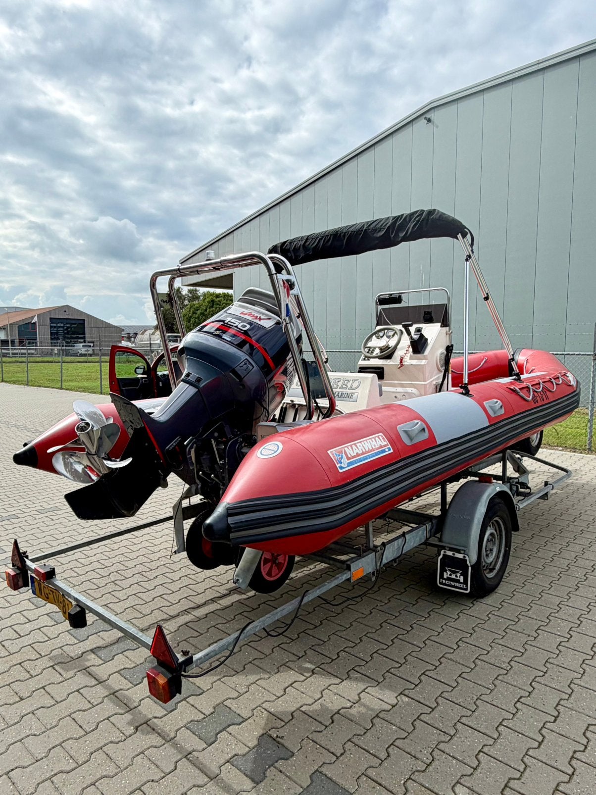 Narwhal SP-580 RIB | Yamaha VMAX 150 PK dubb prop | Trailer, Ophalen, Zonnedek, Avenida Principal s/n 36475 Porrino Spain, PVC