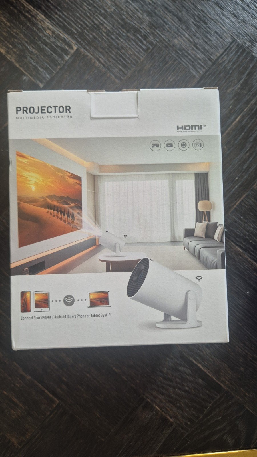 Multimedia Projector met HDMI en WiFi connectiviteit, Overige technologieën, Onbekend, Nieuw, Ophalen of Verzenden