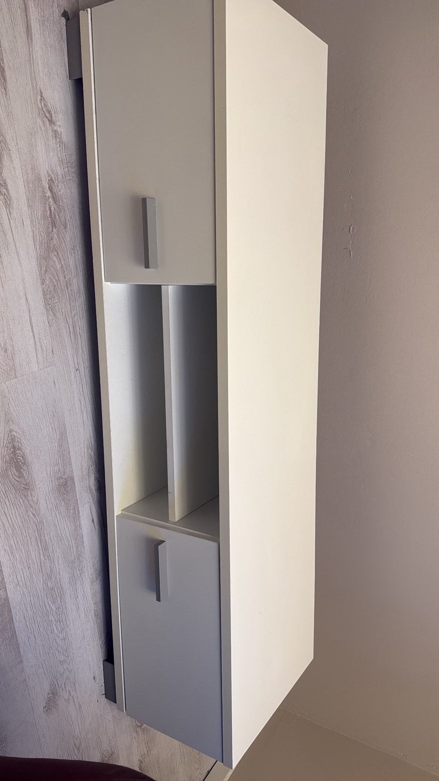 Modern wit tv-meubel met opbergruimte, Ophalen, Gebruikt, 100 tot 150 cm, Minder dan 100 cm