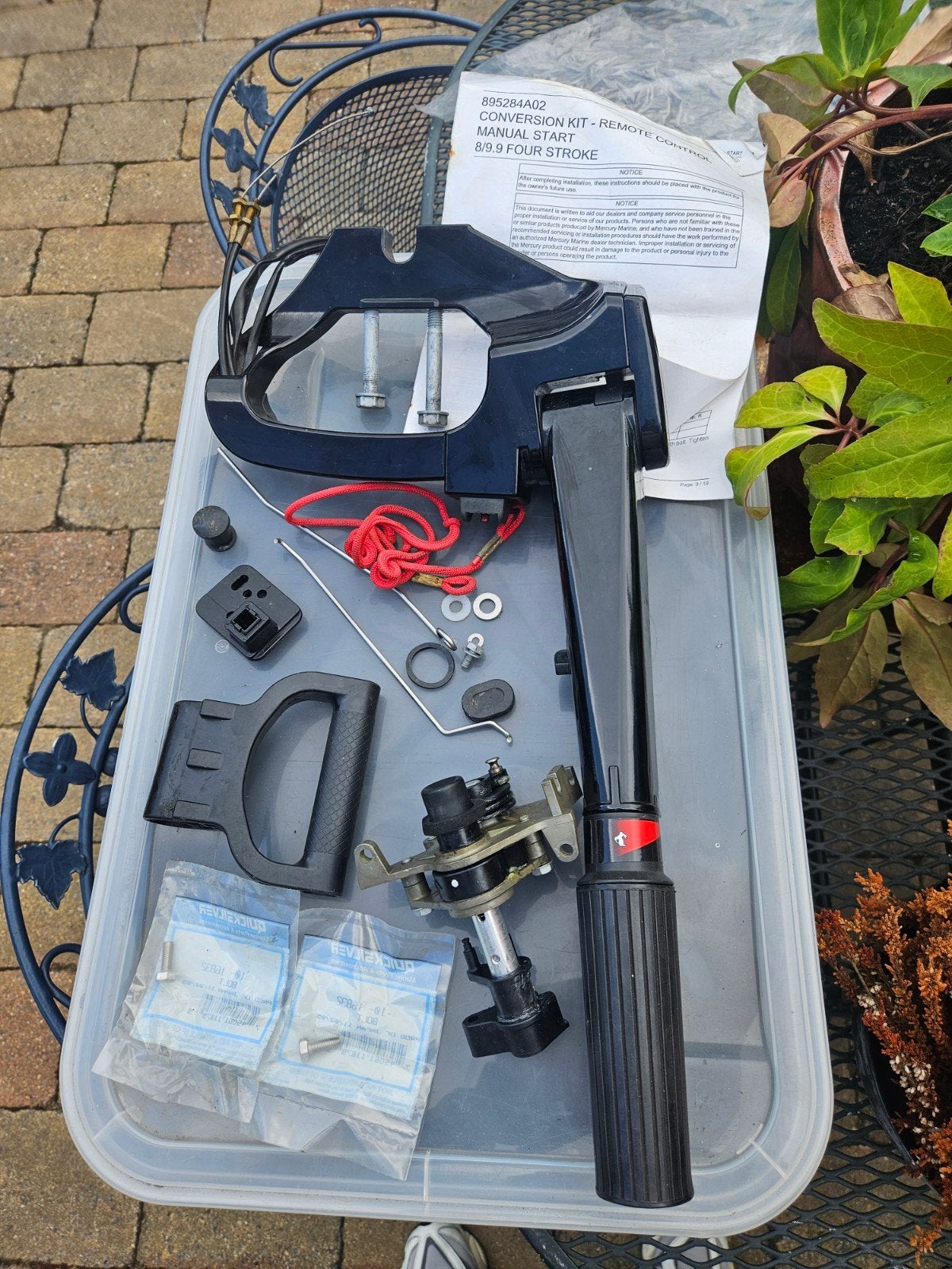 knuppel bediening mercury 8/9,9 pk compleet met instructie, Ophalen of Verzenden, Zo goed als nieuw, Motor en Techniek, Motorboot