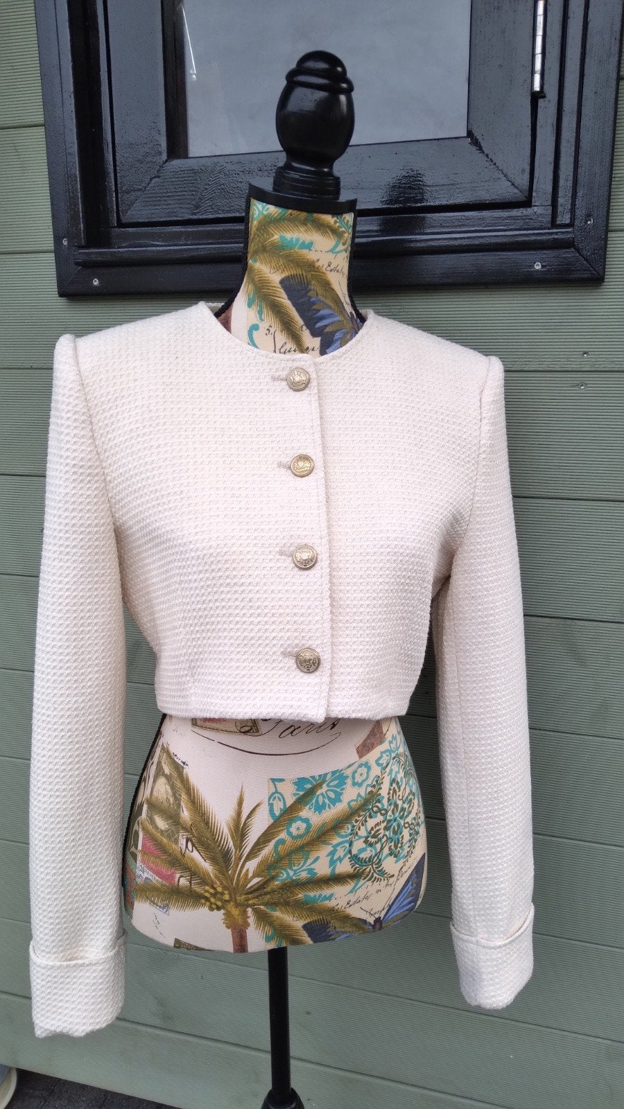 Zara blazer cropped met structuur XL, Overige kleuren, Verzenden, Zara, Maat 46/48 (XL) of groter