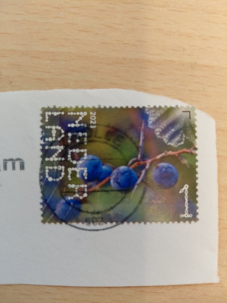 2023 Beleef de natuur sleedoorn blauwe bes, Verzenden, Gestempeld