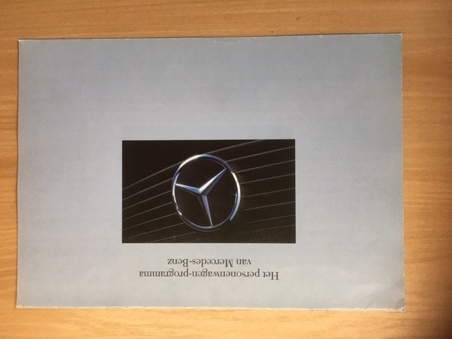 Mercedes-Benz personenwagen-programma brochure 08-1989, Gelezen, Mercedes-Benz, Mercedes, Ophalen of Verzenden