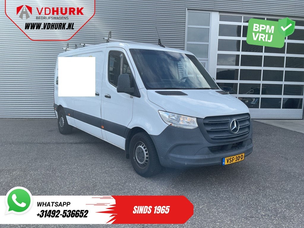 Mercedes-Benz Sprinter 214 CDI Aut. L2 EXPORT Adapt.Cruise/, Auto's, Voorwielaandrijving, Stof, Gebruikt, Euro 6