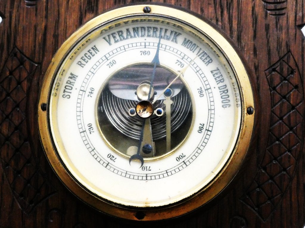 Weerstation barometer met thermometer van het merk LUFFT, Ophalen of Verzenden