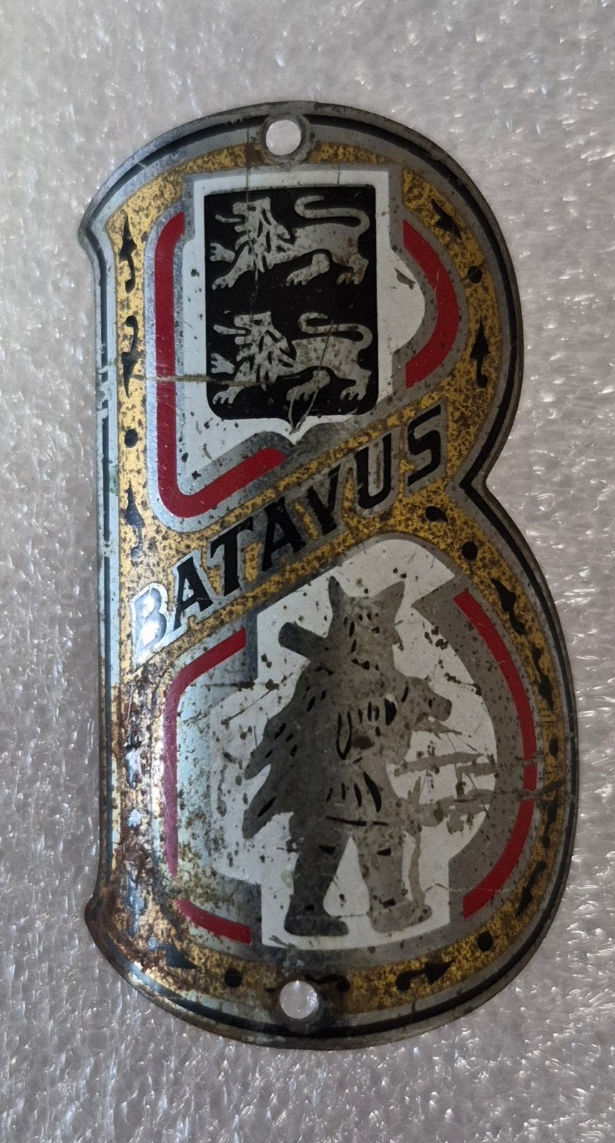 Batavus balhoofdplaatje (jaren 50-60), Ophalen, Gebruikt, Overige typen, Batavus