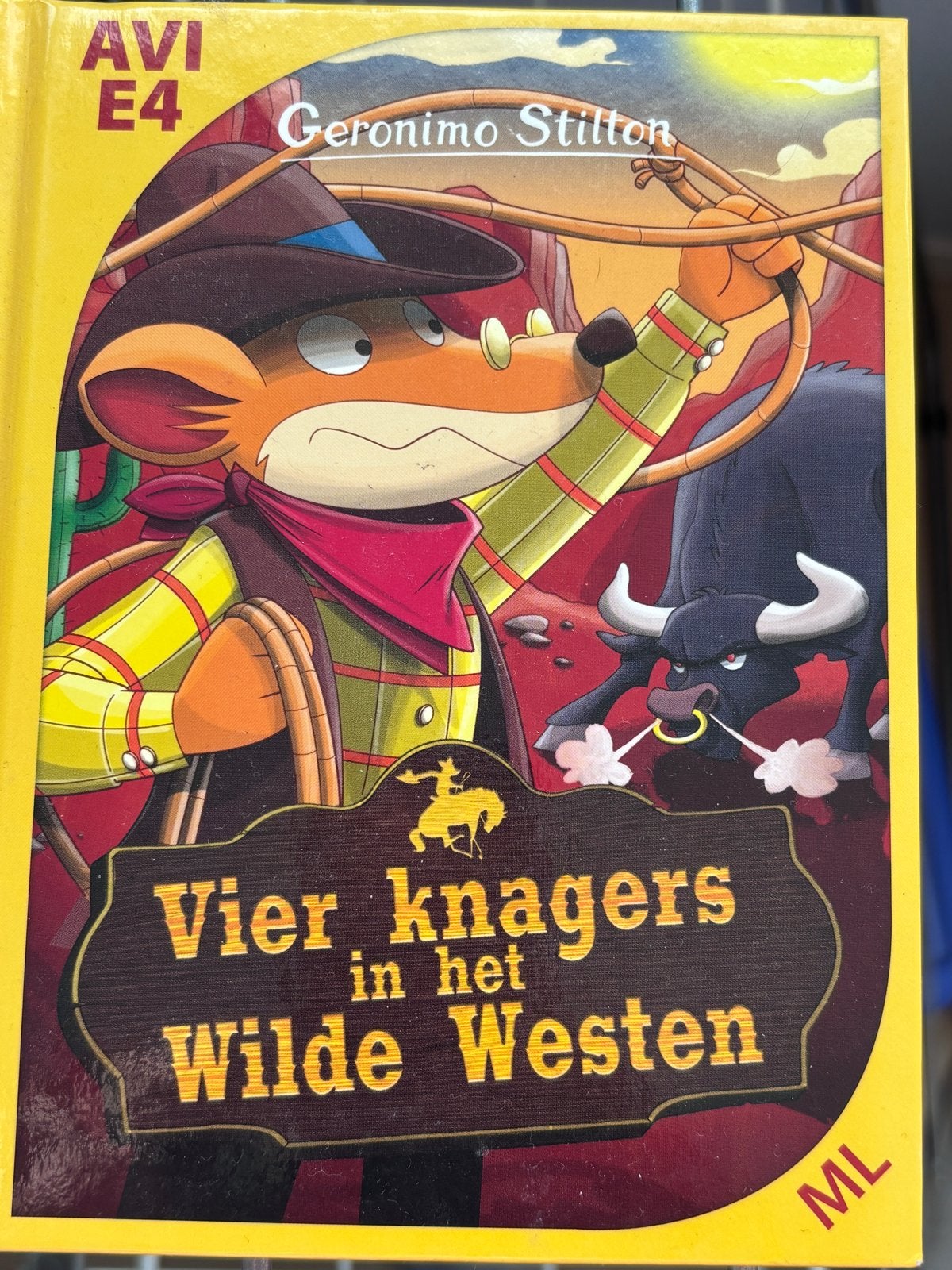 Geronimo Stilton: Vier knagers in het Wilde Westen, Ophalen of Verzenden, Gelezen, Fictie algemeen