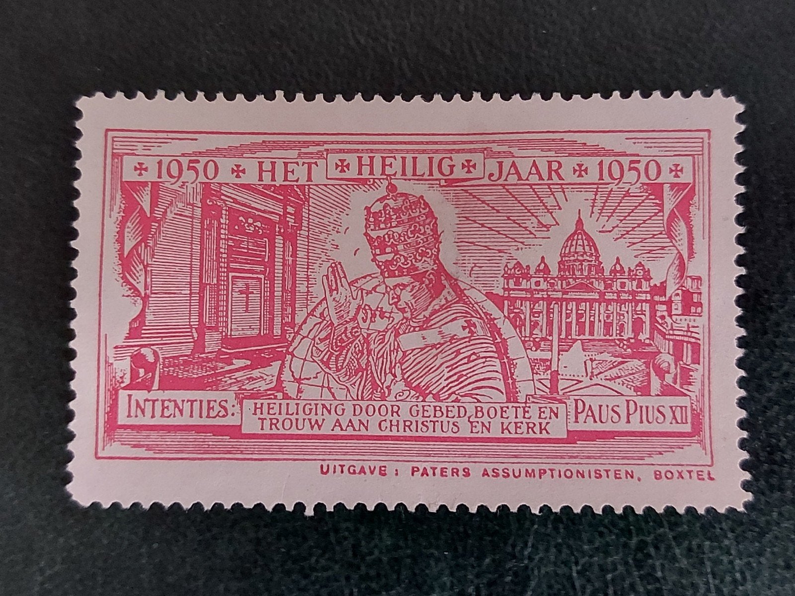 Sluitzegel Het Heilig Jaar Intenties Paus Pius XII (rood), Verzenden