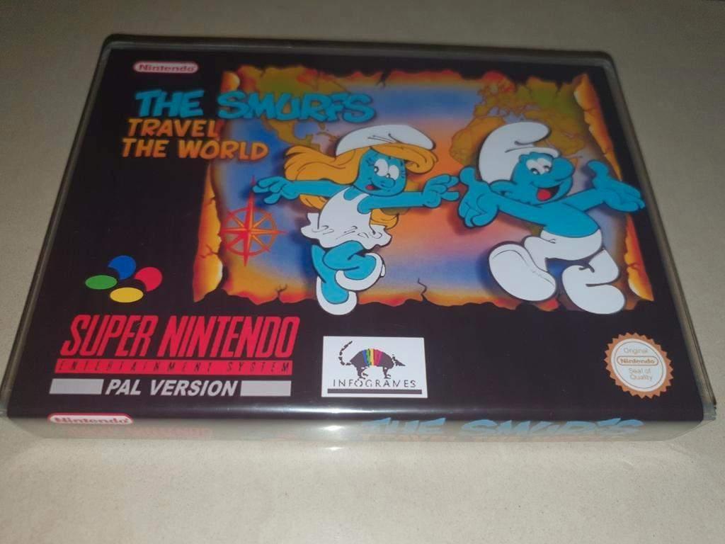 The Smurfs Travel The World SNES Game Case, Spelcomputers en Games, Games | Nintendo Super NES, Avontuur en Actie, Verzenden, 1 speler