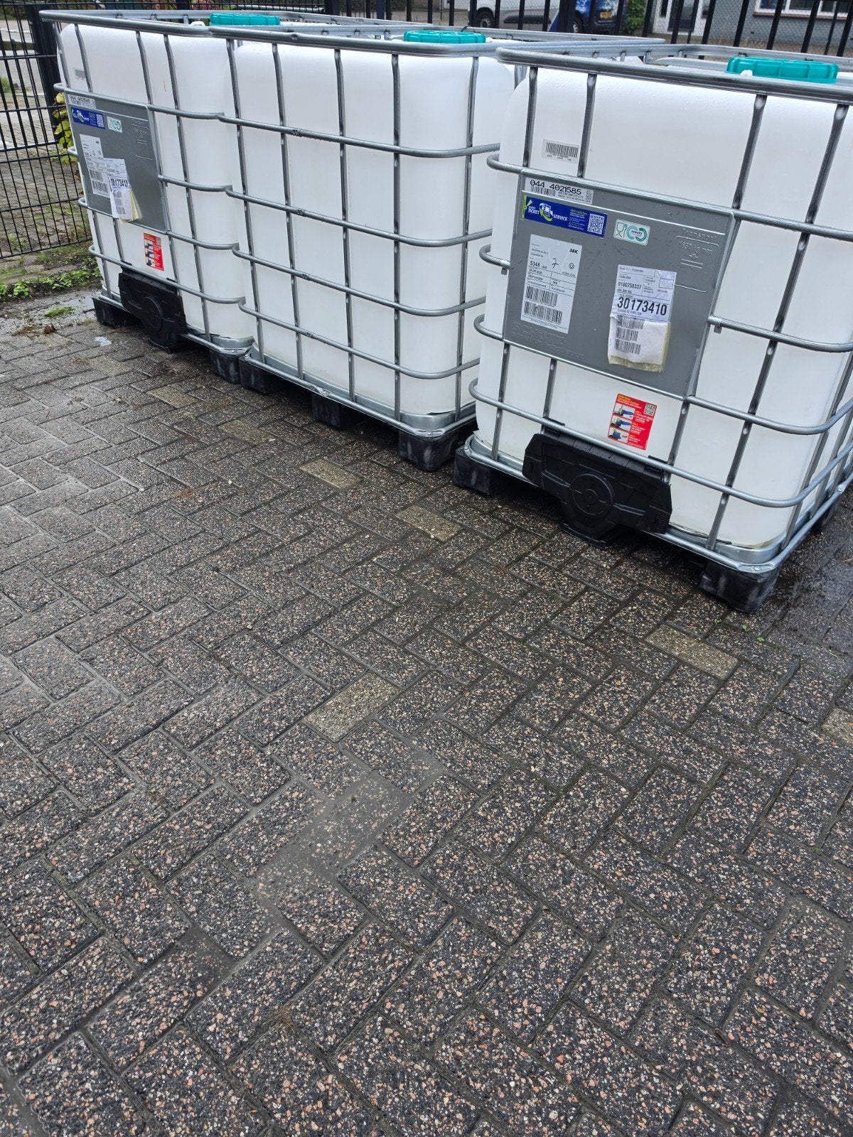 3 ibc 1000 liter kunststof pallet, Tuin en Terras, Regentonnen, Ophalen of Verzenden