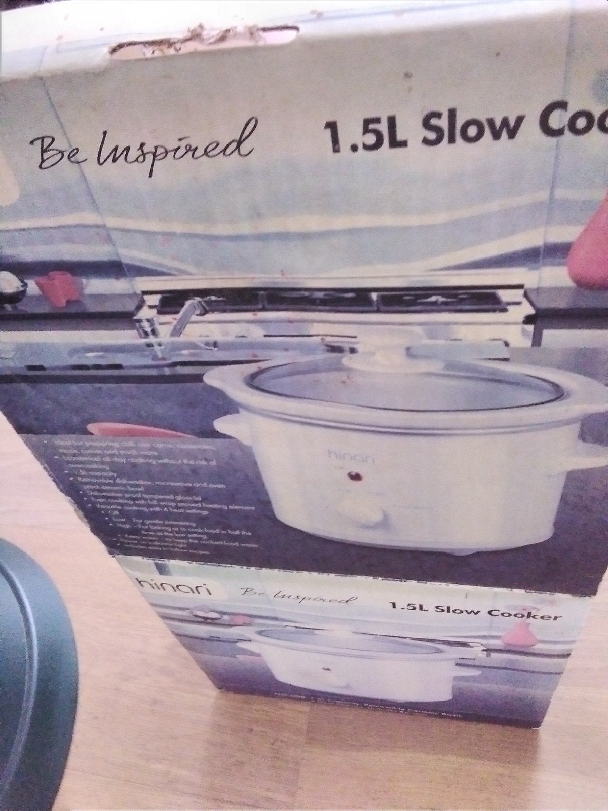 Hinari 1.5L Slow Cooker - Nieuw in doos, Ophalen of Verzenden, Vaatwasmachinebestendig, Nieuw