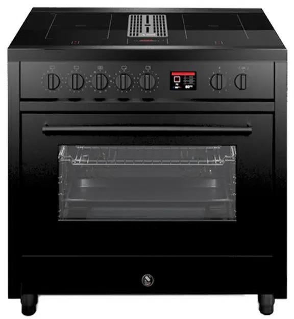 Steel Enfasi Mistral 90 (showroomdeal) – fornuis  afzuiging, Witgoed en Apparatuur, Fornuizen, 60 cm of meer, Nieuw, Inductie