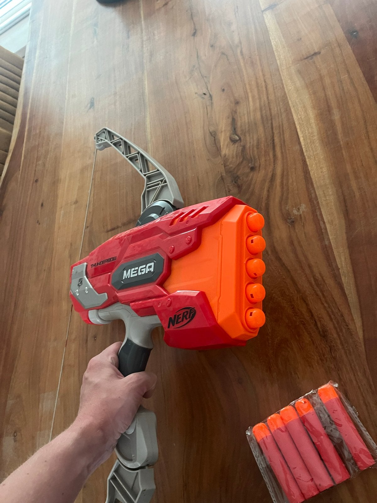 Nerf N-Strike Mega Thunderbow met pijlen, Ophalen, Gebruikt, Jongen of Meisje