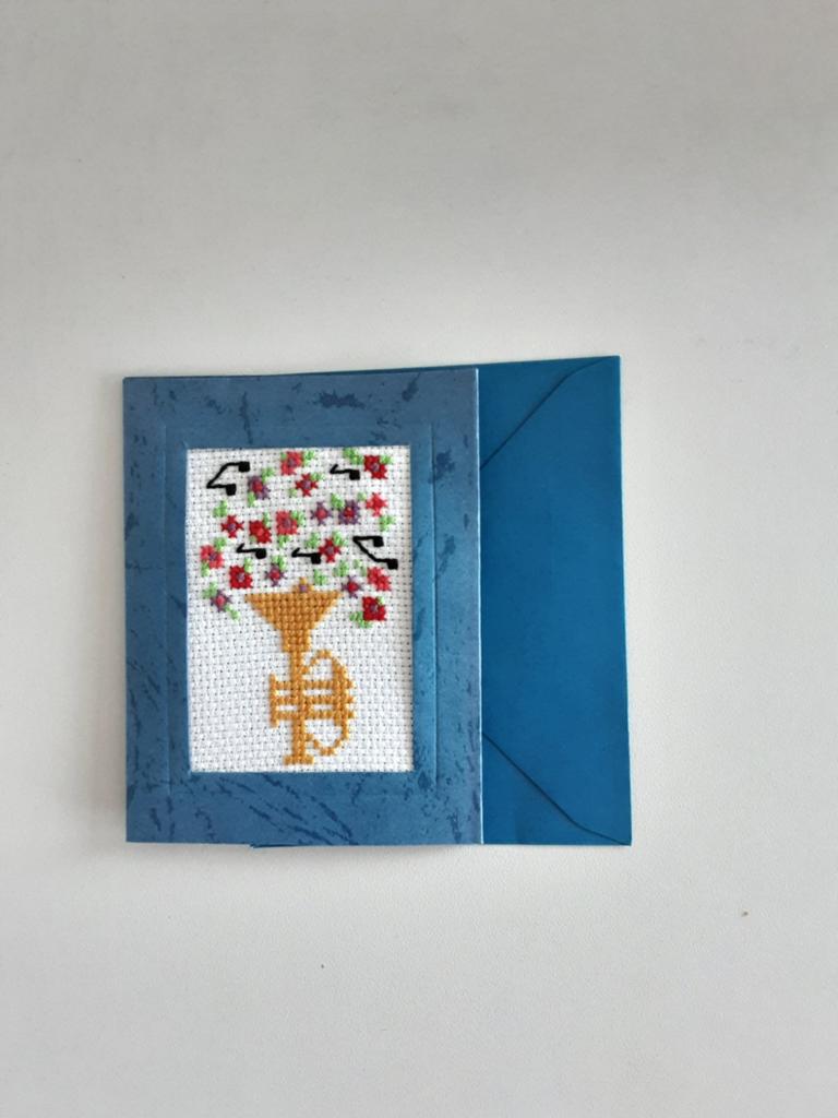Creatief borduren wenskaart met envelop., Ophalen of Verzenden, Nieuw, Overige thema's