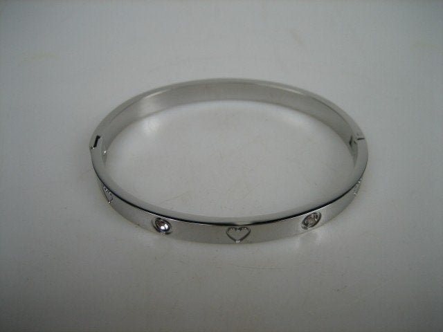 Moderne Italiaanse zilverkleurige slavenarmband, Sieraden, Tassen en Uiterlijk, Met kristal, Staal, Verzenden, Nieuw