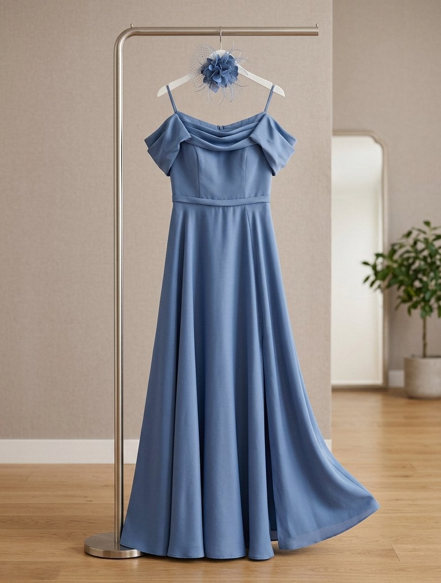 Elegante Blauwe Avondjurk / Galajurk, Maat 38/40 (M), Galajurk, Blauw, Ophalen of Verzenden
