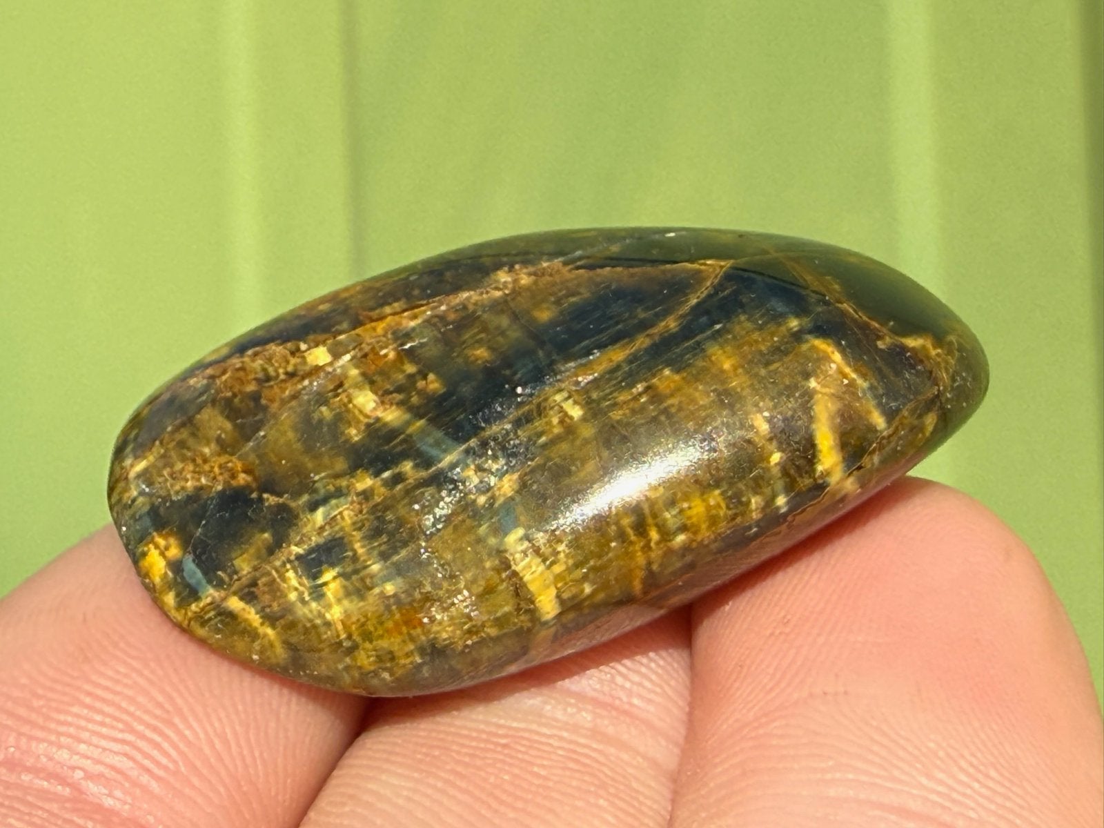 Jaspis tijger -  Tijgeroog en Jaspis broekzaksteen mineralen, Ophalen of Verzenden, Mineraal