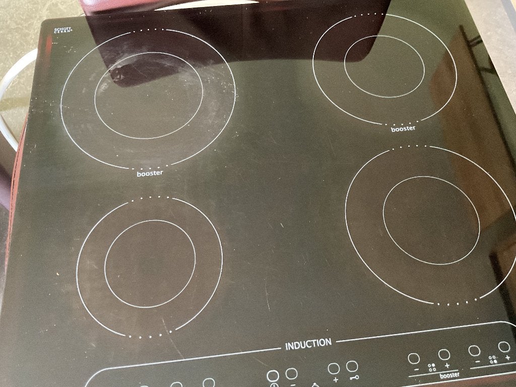 inductie kookplaat, Ophalen, Gebruikt, 4 kookzones, Inbouw