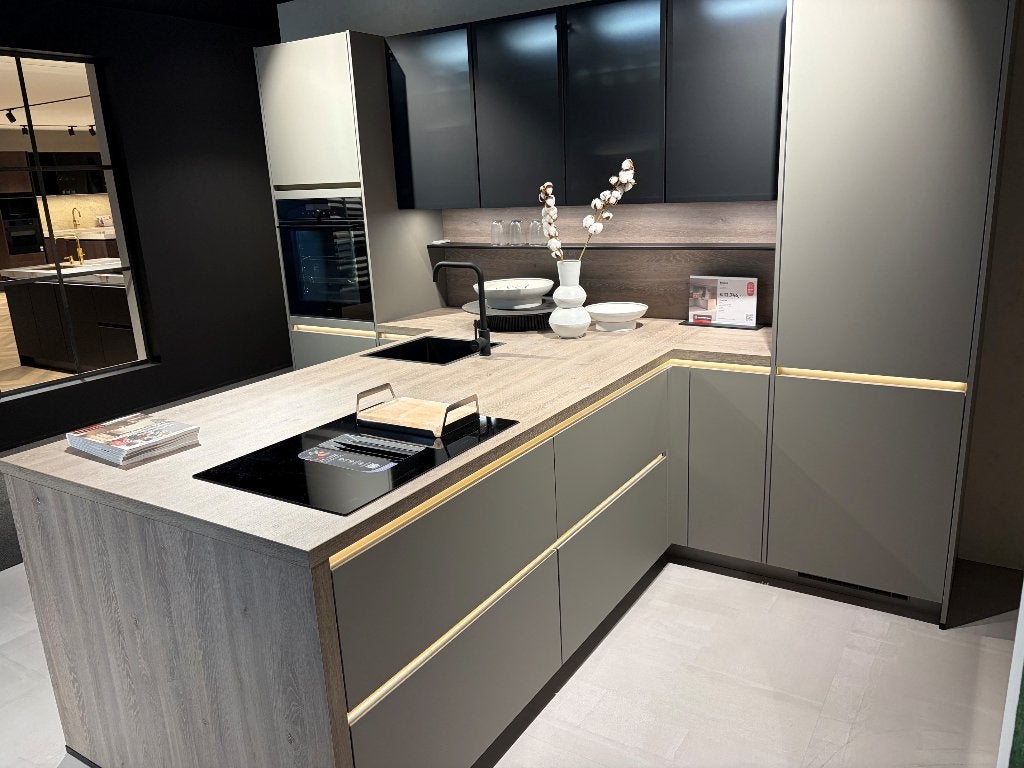 showroomkeuken Empoli taupe grijs (970), Ophalen, Nieuw, Grijs, Kunststof