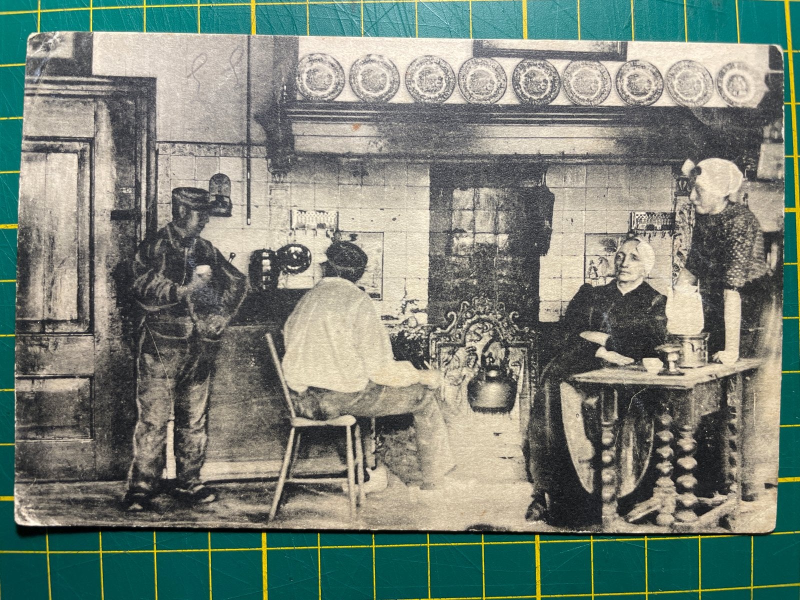 Antieke Ansichtkaart 1921: Oud Boeren Binnenhuis Lage Vuursc, Ophalen of Verzenden, 1920 tot 1940, Gelopen, Utrecht