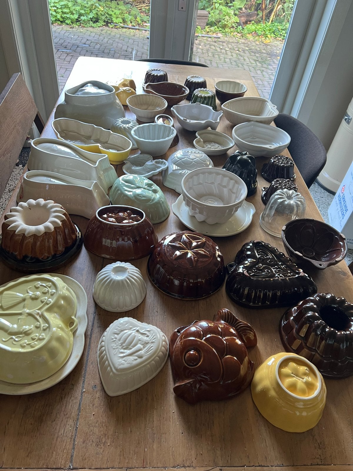 Grote collectie vintage pudding- en bakvormen, Ophalen of Verzenden