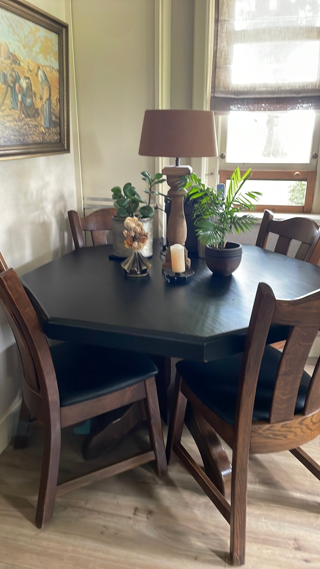 Mooie tafel met stoelen, Ophalen, Gebruikt, 4 tot 6 stoelen
