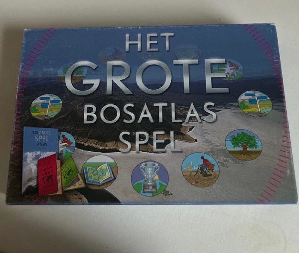 Het Grote Bosatlas Spel - Ontdek de wereld!, Drie of vier spelers, Ophalen of Verzenden, Nieuw