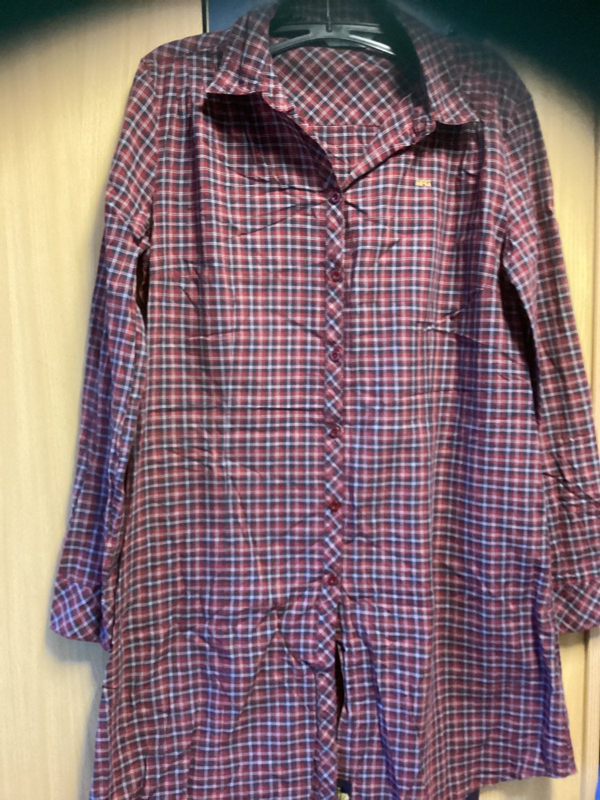 Mc Gregor, geruite blouse/ mt 40, L-mouw,, Ophalen of Verzenden, Zo goed als nieuw, Maat 38/40 (M), Rood