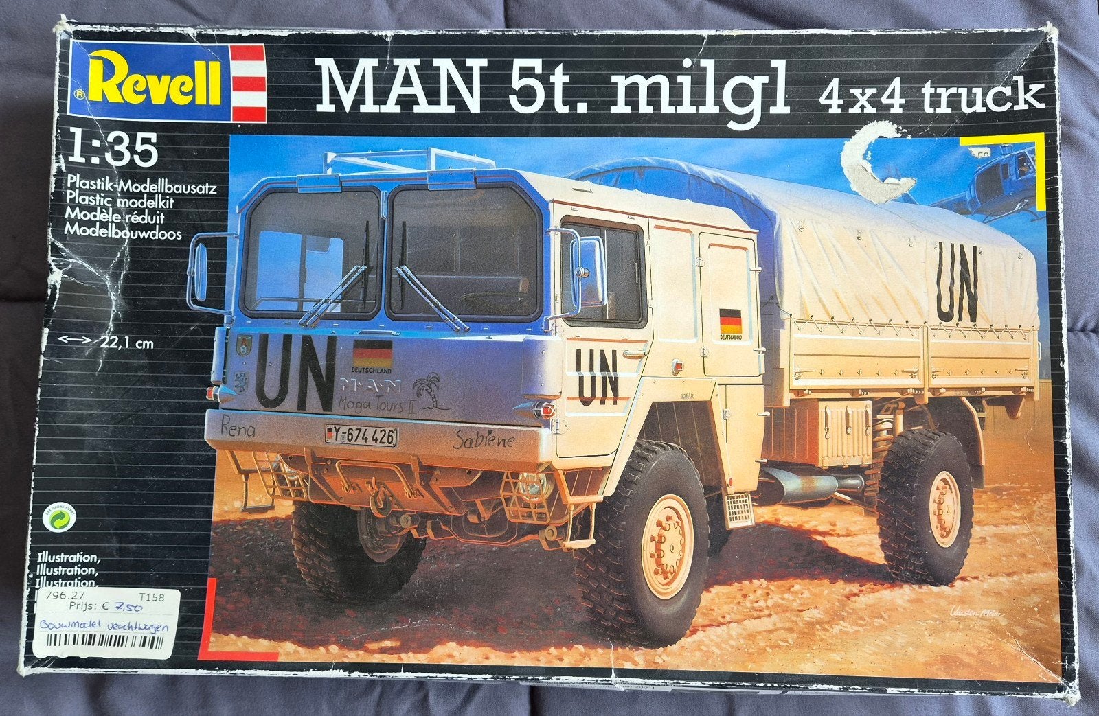 Revell MAN 5T milgl 4x4 truck 1:35, Ophalen of Verzenden, 1:32 tot 1:50, Truck, Revell