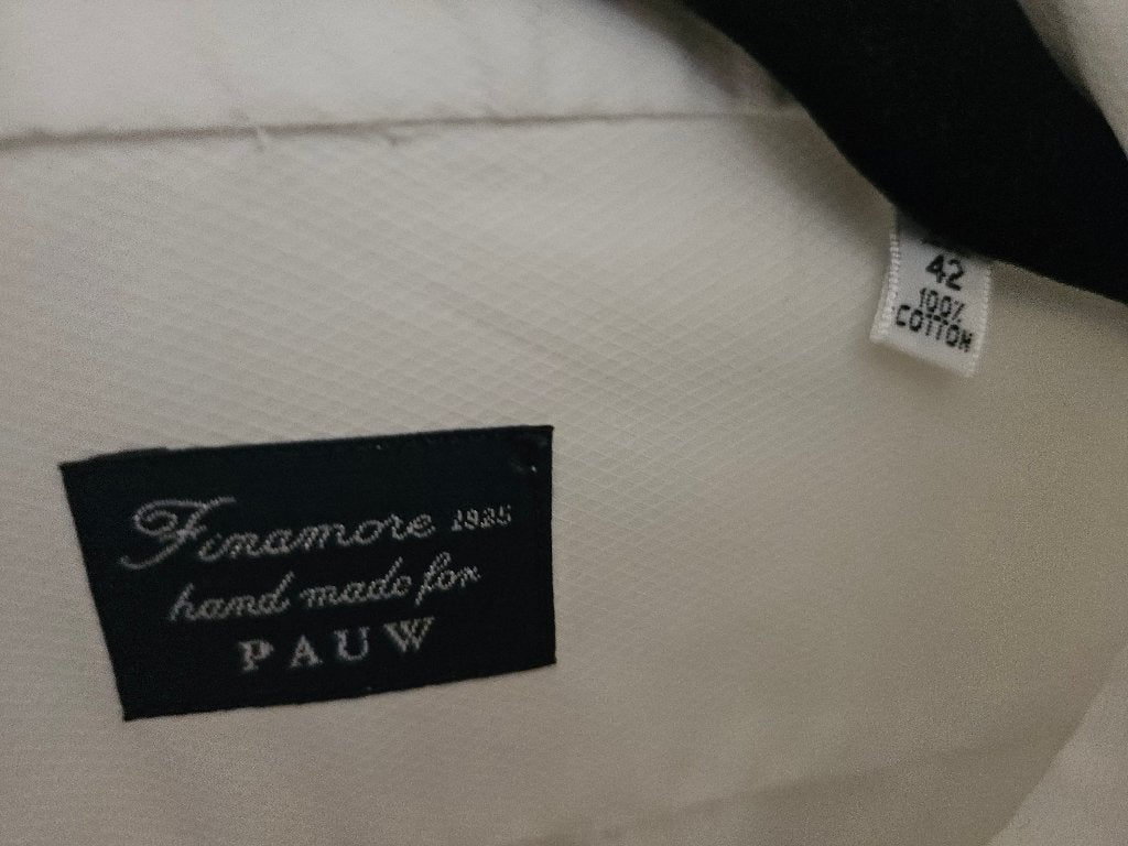 Smoking overhemd Finamore 42, Kleding | Heren, Finamore, Wit, Ophalen of Verzenden, Halswijdte 41/42 (L)